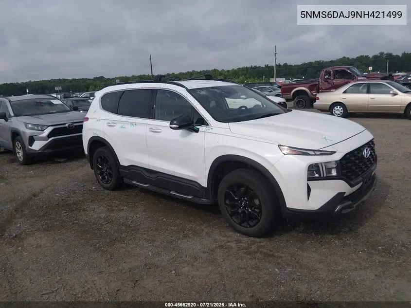 2022 Hyundai Santa Fe Xrt VIN: 5NMS6DAJ9NH421499 Lot: 45662920