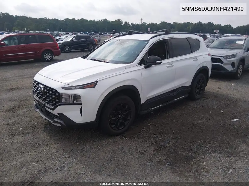 2022 Hyundai Santa Fe Xrt VIN: 5NMS6DAJ9NH421499 Lot: 45662920