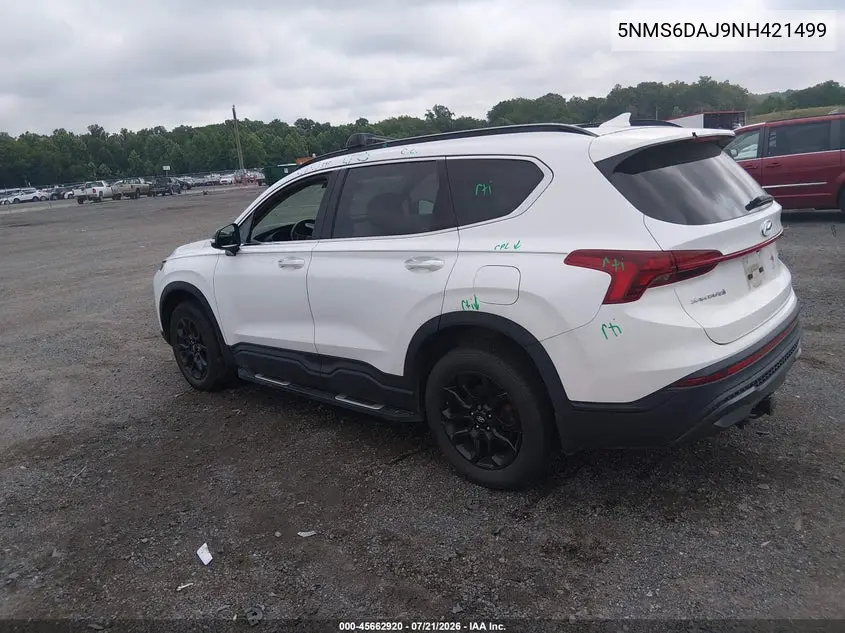 2022 Hyundai Santa Fe Xrt VIN: 5NMS6DAJ9NH421499 Lot: 45662920