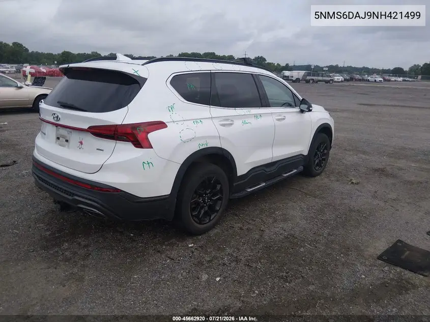 2022 Hyundai Santa Fe Xrt VIN: 5NMS6DAJ9NH421499 Lot: 45662920