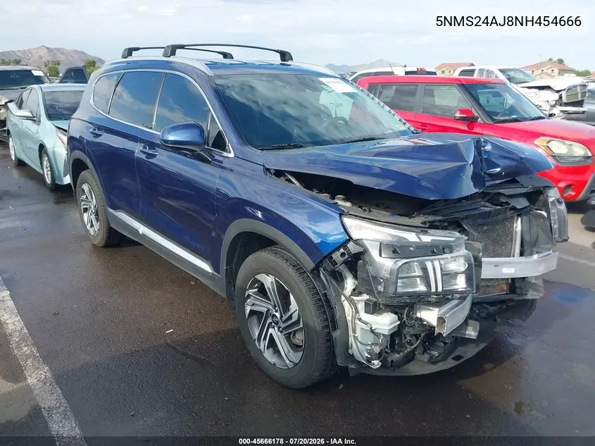2022 Hyundai Santa Fe Sel VIN: 5NMS24AJ8NH454666 Lot: 45666178