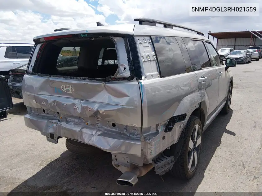 2024 Hyundai Santa Fe Limited VIN: 5NMP4DGL3RH021559 Lot: 45619788
