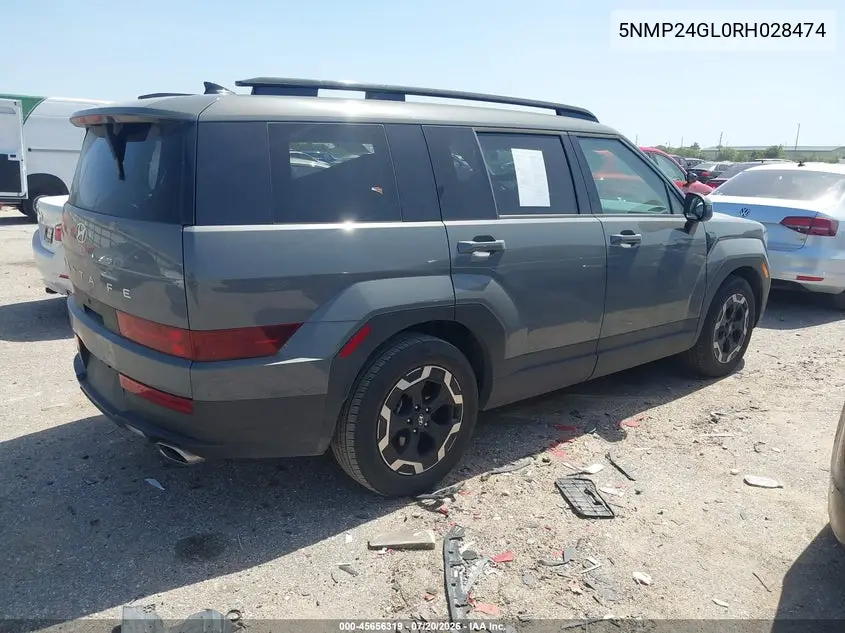 2024 Hyundai Santa Fe Sel VIN: 5NMP24GL0RH028474 Lot: 45656319