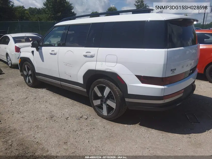 2025 Hyundai Santa Fe Hybrid Limited VIN: 5NMP3DG15SH028598 Lot: 45592224
