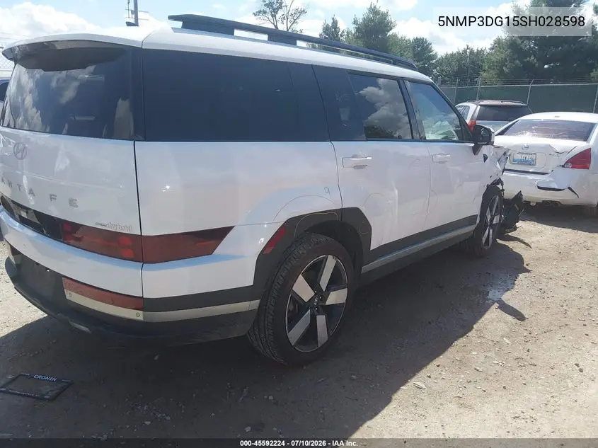 2025 Hyundai Santa Fe Hybrid Limited VIN: 5NMP3DG15SH028598 Lot: 45592224