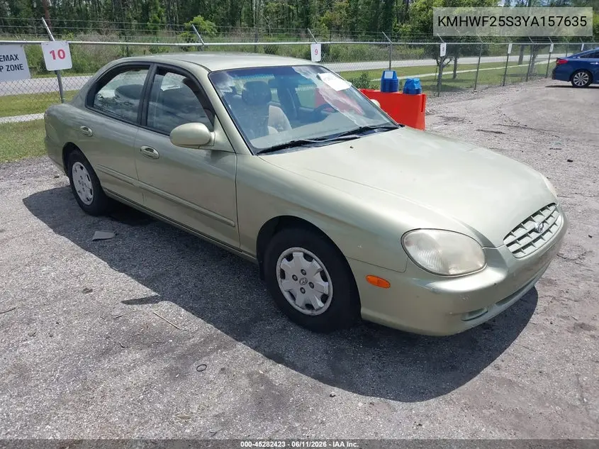 2000 Hyundai Sonata VIN: KMHWF25S3YA157635 Lot: 45282423