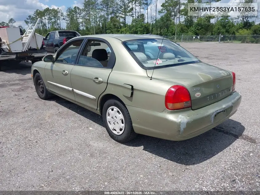 2000 Hyundai Sonata VIN: KMHWF25S3YA157635 Lot: 45282423