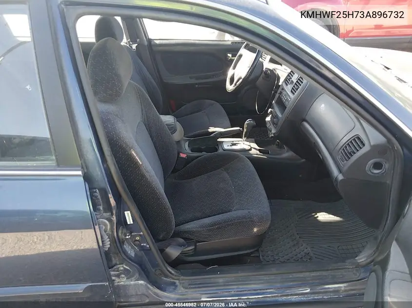 2003 Hyundai Sonata Base W/2.7L V6 VIN: KMHWF25H73A896732 Lot: 45546982