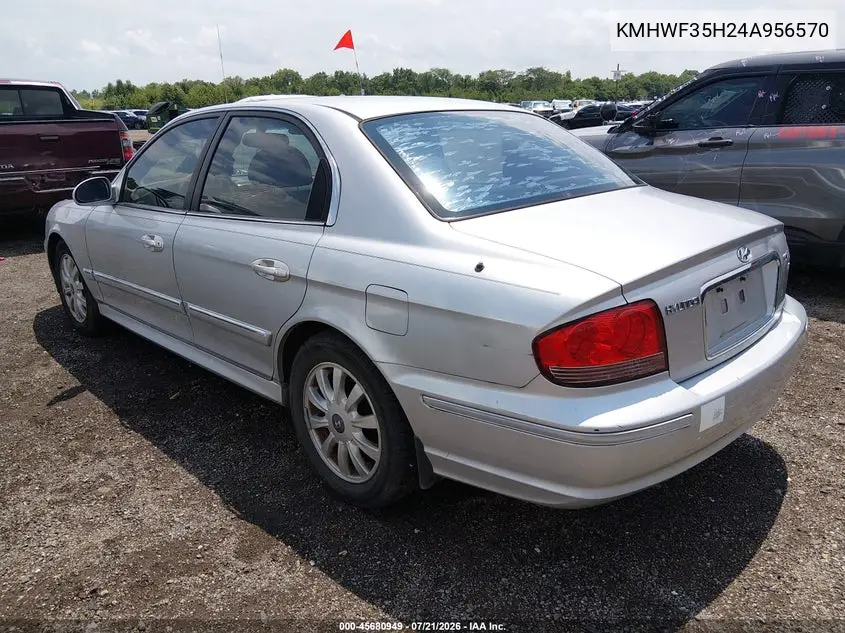 2004 Hyundai Sonata Gls/Lx VIN: KMHWF35H24A956570 Lot: 45680949