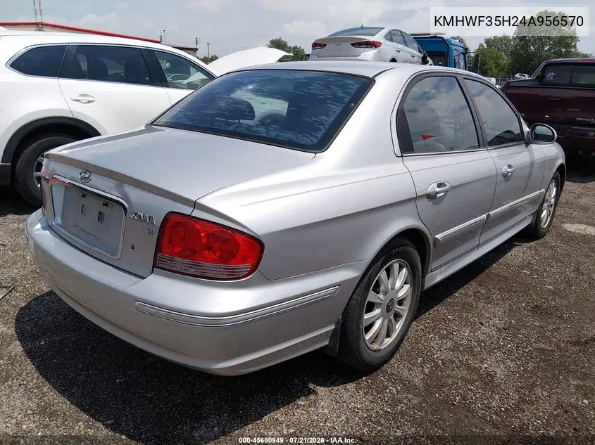 2004 Hyundai Sonata Gls/Lx VIN: KMHWF35H24A956570 Lot: 45680949