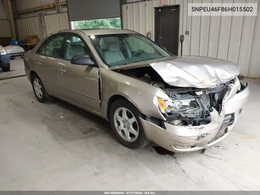 2006 Hyundai Sonata Gls V6/Lx V6 VIN: 5NPEU46F86H015502 Lot: 45686054
