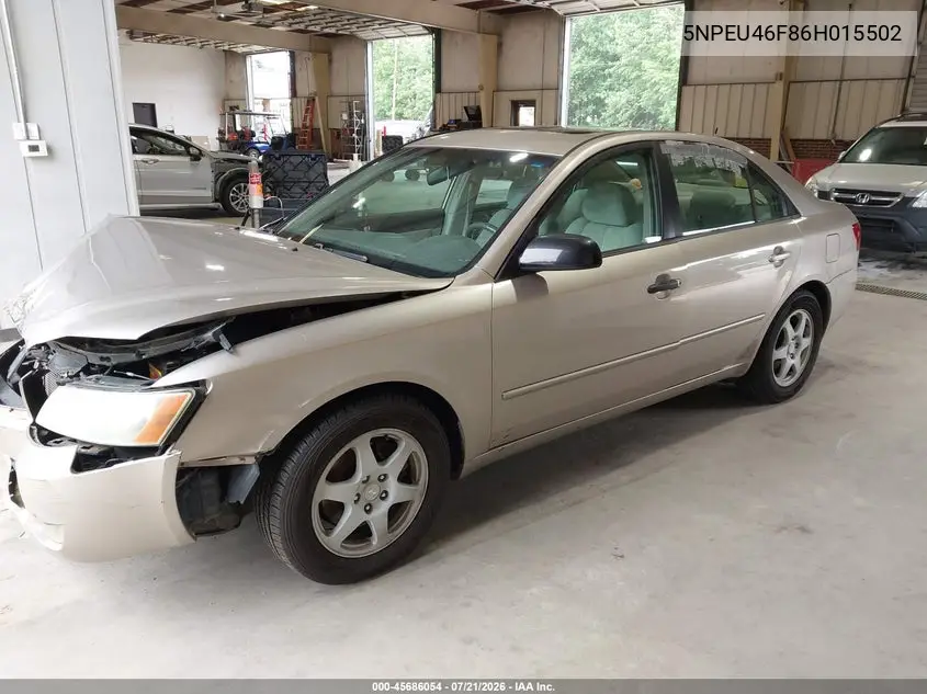 2006 Hyundai Sonata Gls V6/Lx V6 VIN: 5NPEU46F86H015502 Lot: 45686054