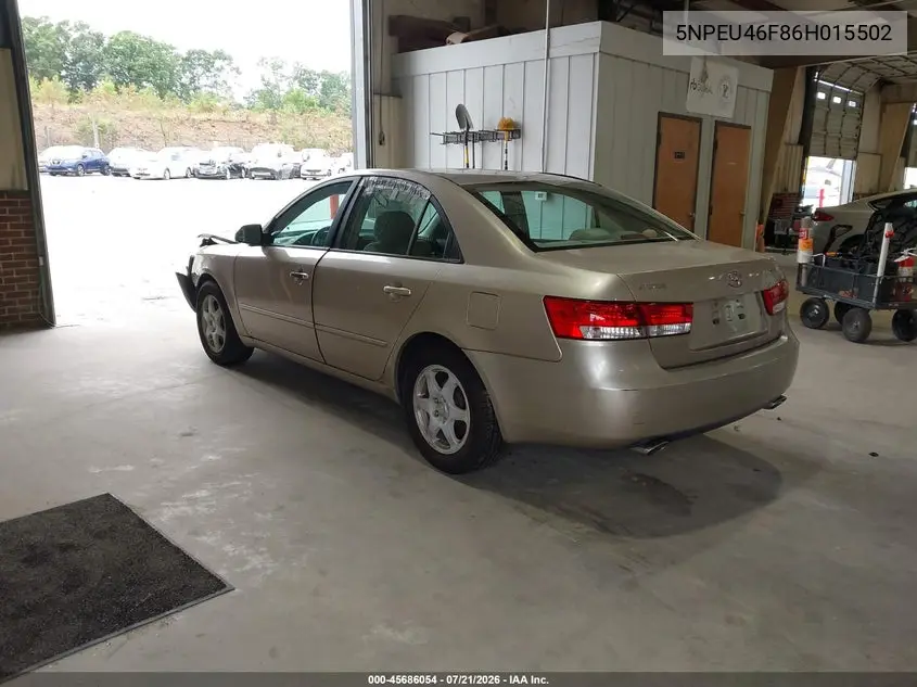 2006 Hyundai Sonata Gls V6/Lx V6 VIN: 5NPEU46F86H015502 Lot: 45686054