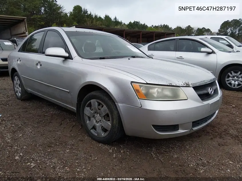 5NPET46C47H287197 2007 Hyundai Sonata Gls