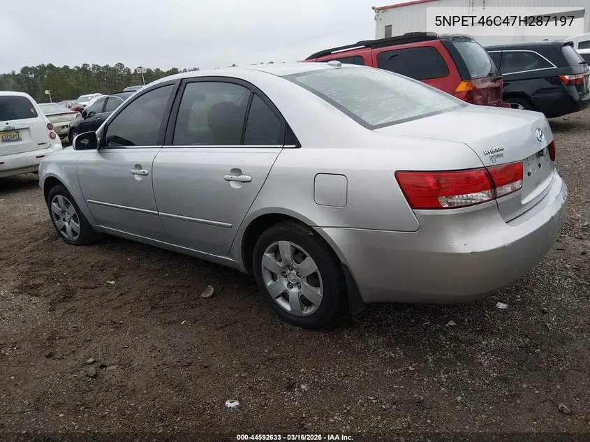 5NPET46C47H287197 2007 Hyundai Sonata Gls