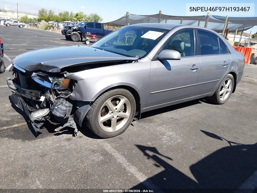 2007 Hyundai Sonata Limited/Limited W/Xm/Se/Se W/Xm VIN: 5NPEU46F97H193467 Lot: 45537525