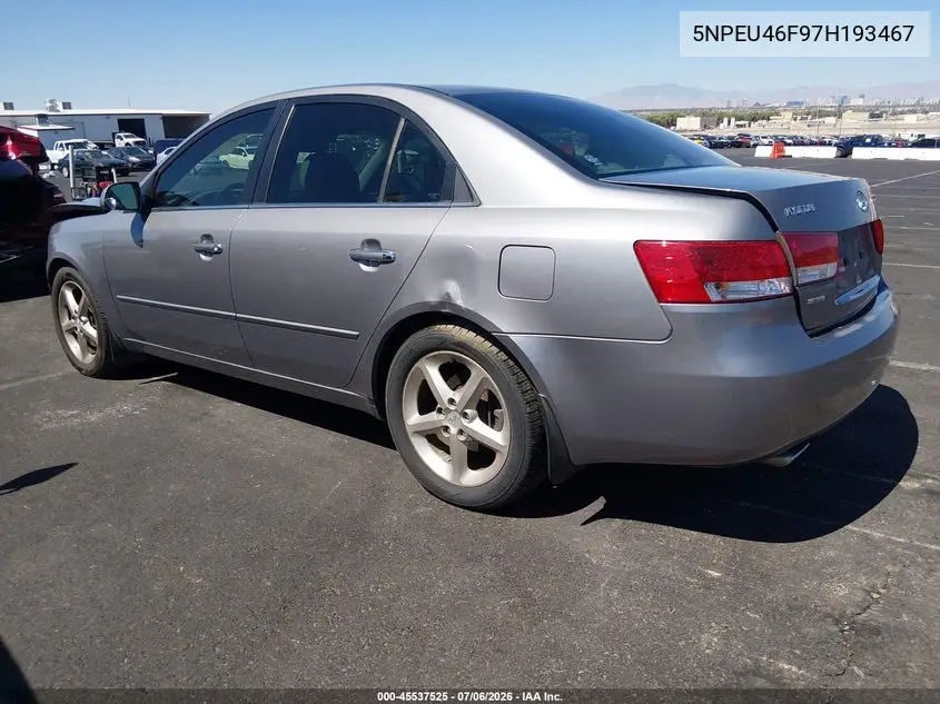 2007 Hyundai Sonata Limited/Limited W/Xm/Se/Se W/Xm VIN: 5NPEU46F97H193467 Lot: 45537525