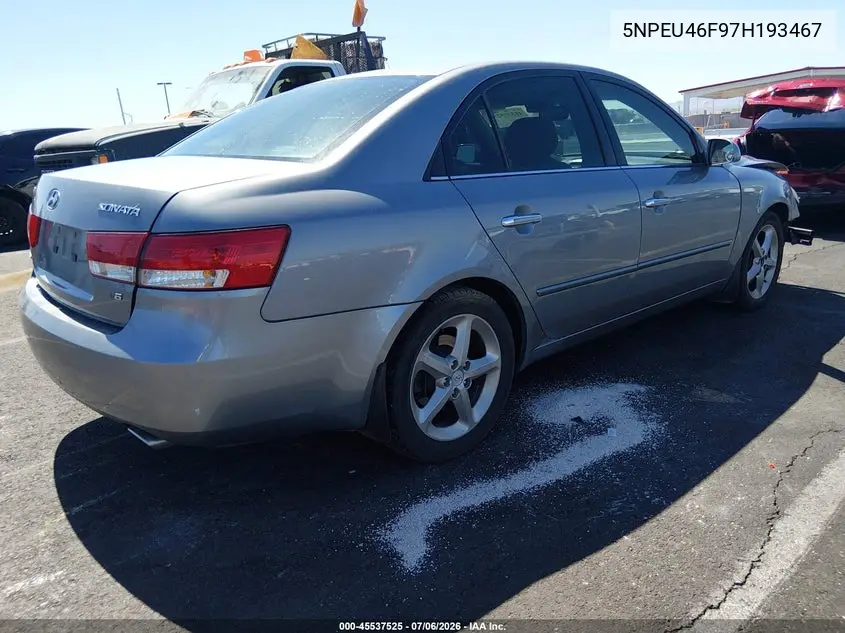 2007 Hyundai Sonata Limited/Limited W/Xm/Se/Se W/Xm VIN: 5NPEU46F97H193467 Lot: 45537525