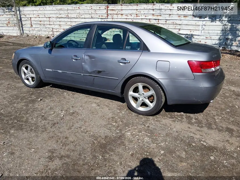 2007 Hyundai Sonata Limited/Limited W/Xm/Se/Se W/Xm VIN: 5NPEU46F87H219458 Lot: 45541543