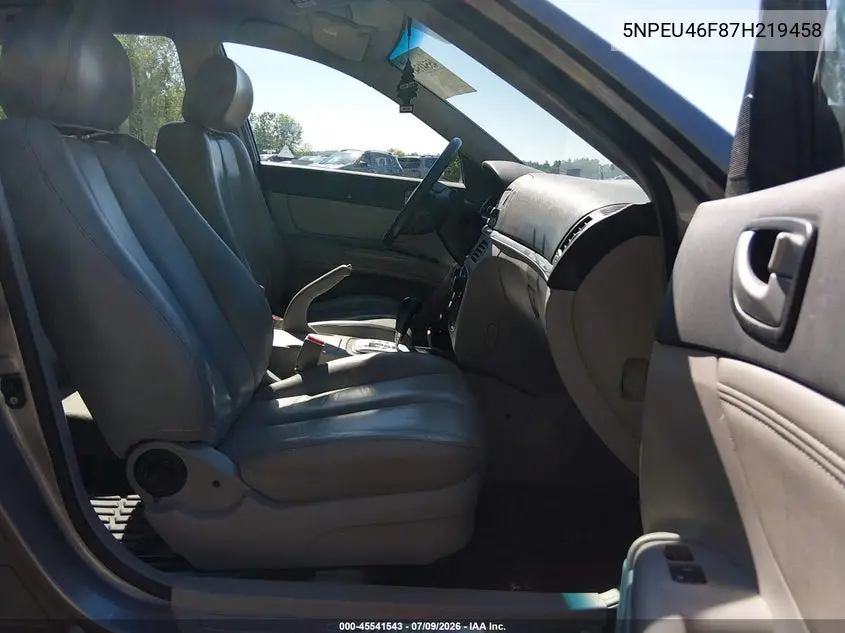 2007 Hyundai Sonata Limited/Limited W/Xm/Se/Se W/Xm VIN: 5NPEU46F87H219458 Lot: 45541543
