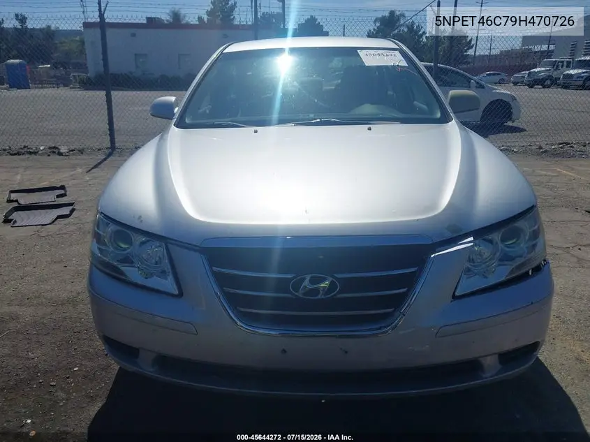 2009 Hyundai Sonata Gls VIN: 5NPET46C79H470726 Lot: 45644272