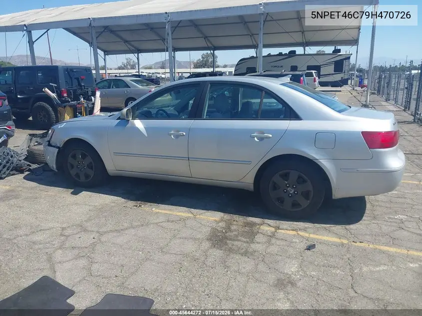 2009 Hyundai Sonata Gls VIN: 5NPET46C79H470726 Lot: 45644272