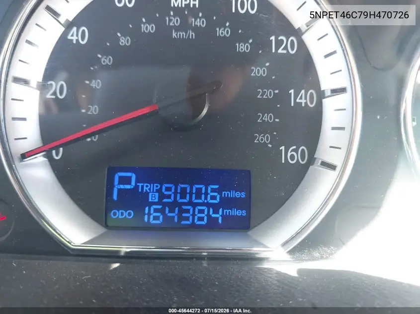 2009 Hyundai Sonata Gls VIN: 5NPET46C79H470726 Lot: 45644272