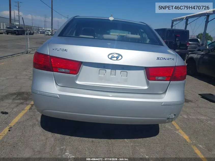 2009 Hyundai Sonata Gls VIN: 5NPET46C79H470726 Lot: 45644272
