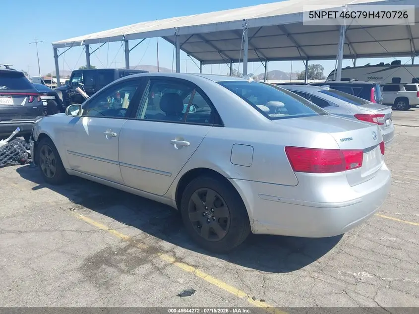 2009 Hyundai Sonata Gls VIN: 5NPET46C79H470726 Lot: 45644272