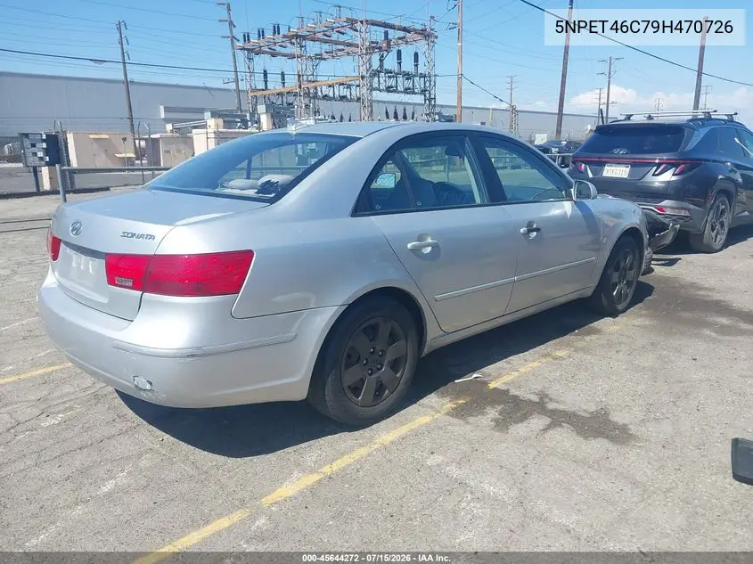 2009 Hyundai Sonata Gls VIN: 5NPET46C79H470726 Lot: 45644272