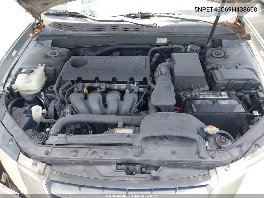 2009 Hyundai Sonata Gls VIN: 5NPET46C69H438608 Lot: 45682386