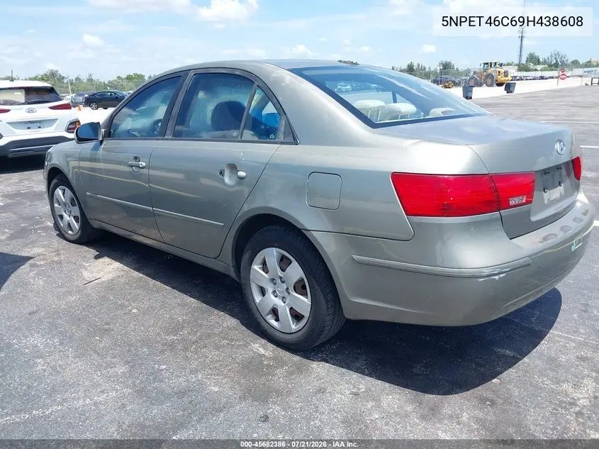 2009 Hyundai Sonata Gls VIN: 5NPET46C69H438608 Lot: 45682386