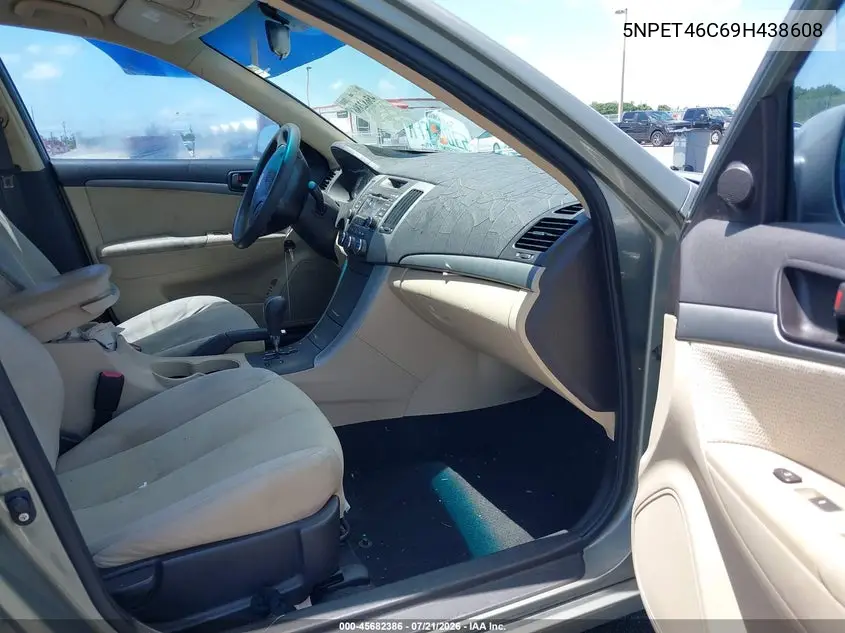 2009 Hyundai Sonata Gls VIN: 5NPET46C69H438608 Lot: 45682386