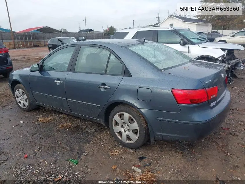 5NPET4AC3AH653360 2010 Hyundai Sonata Gls