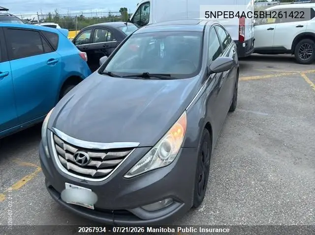 2011 Hyundai Sonata Se VIN: 5NPEB4AC5BH261422 Lot: 20267934