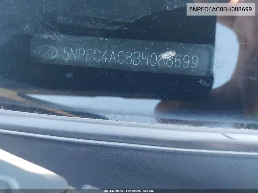 5NPEC4AC8BH088699 2011 Hyundai Sonata Limited