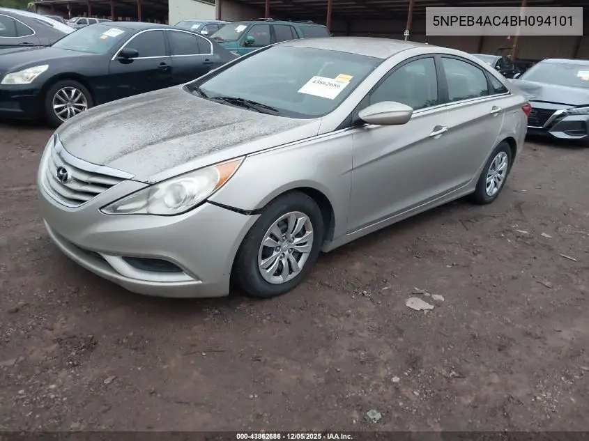 5NPEB4AC4BH094101 2011 Hyundai Sonata Gls