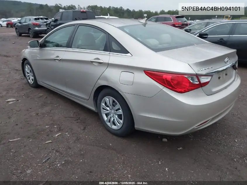 5NPEB4AC4BH094101 2011 Hyundai Sonata Gls