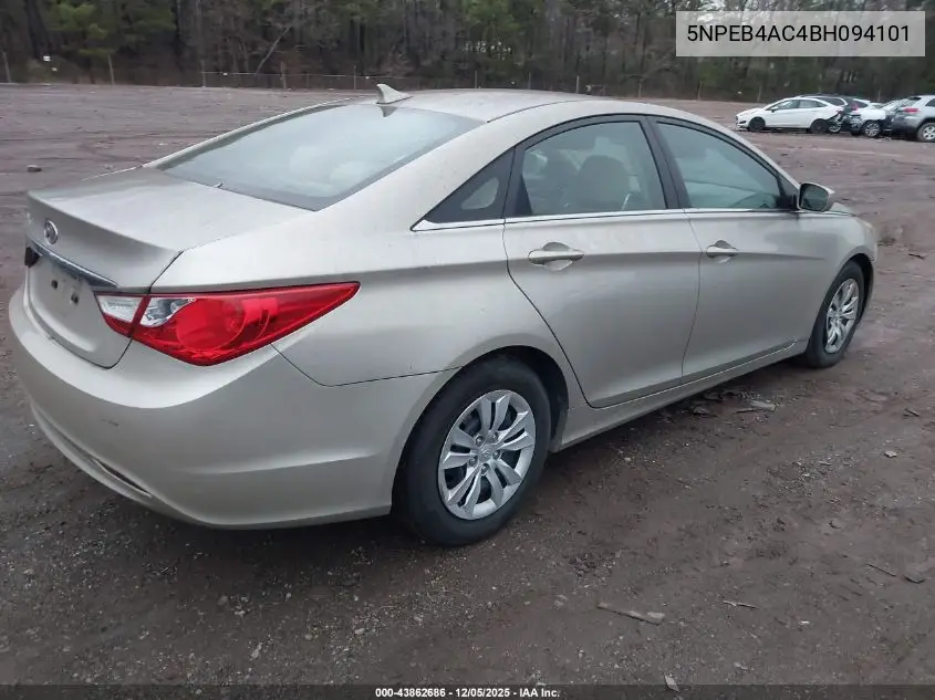 5NPEB4AC4BH094101 2011 Hyundai Sonata Gls