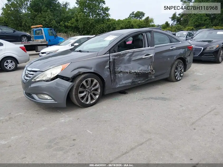 2011 Hyundai Sonata Se VIN: 5NPEC4AC7BH118968 Lot: 45430351