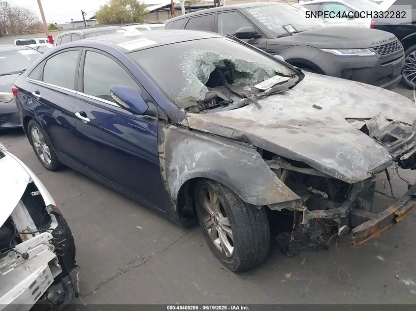 2012 Hyundai Sonata Limited VIN: 5NPEC4AC0CH332282 Lot: 45408286
