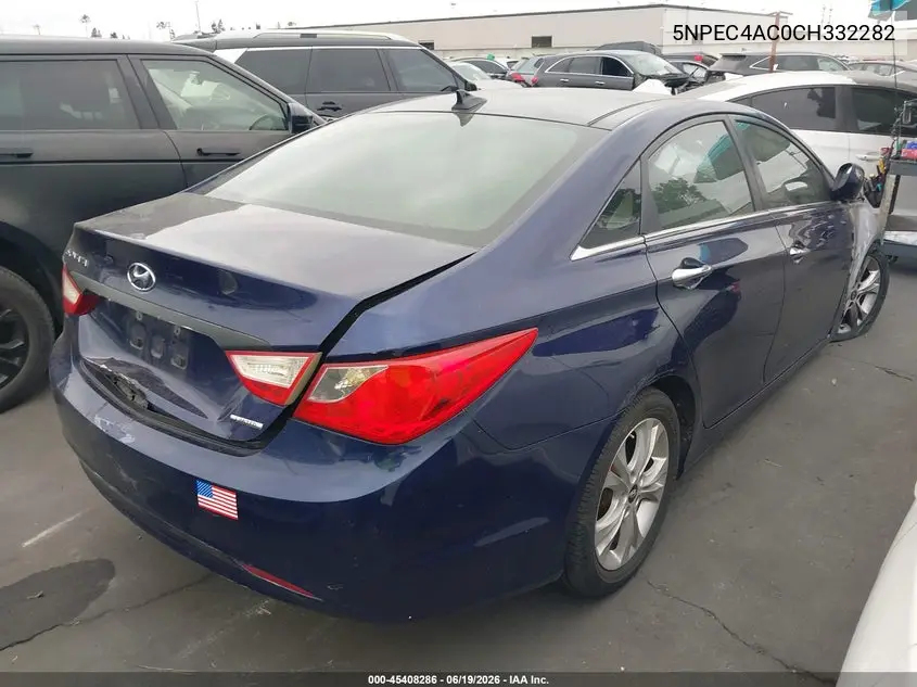 2012 Hyundai Sonata Limited VIN: 5NPEC4AC0CH332282 Lot: 45408286