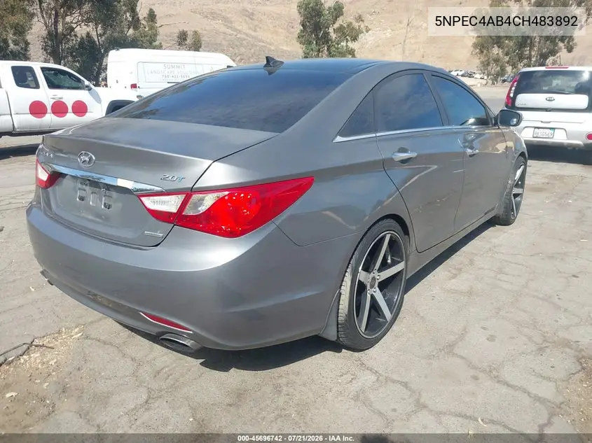 2012 Hyundai Sonata Limited 2.0T VIN: 5NPEC4AB4CH483892 Lot: 45696742