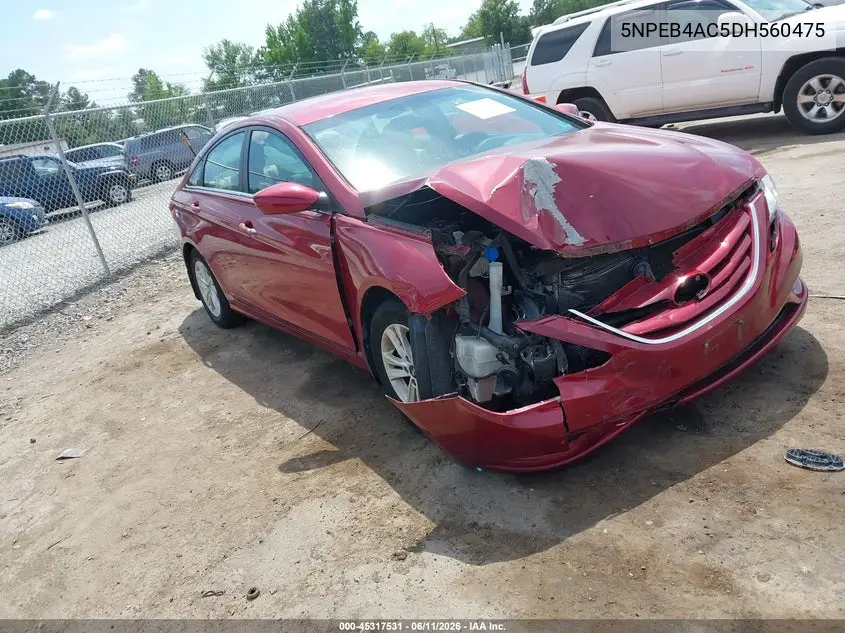2013 Hyundai Sonata Gls VIN: 5NPEB4AC5DH560475 Lot: 45317531