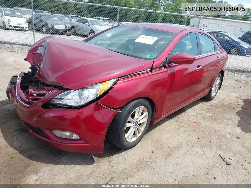 2013 Hyundai Sonata Gls VIN: 5NPEB4AC5DH560475 Lot: 45317531