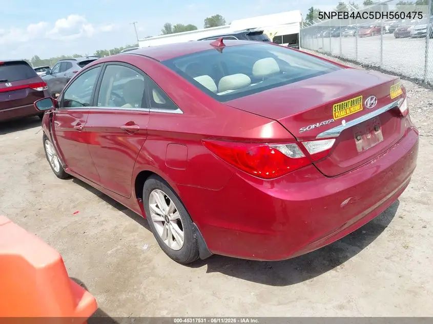 2013 Hyundai Sonata Gls VIN: 5NPEB4AC5DH560475 Lot: 45317531