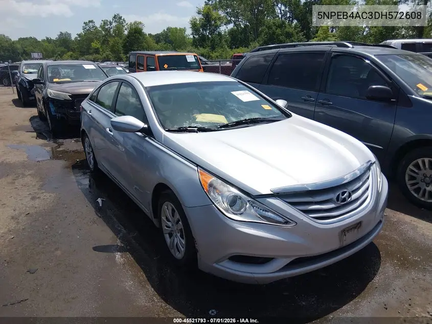 2013 Hyundai Sonata Gls VIN: 5NPEB4AC3DH572608 Lot: 45521793