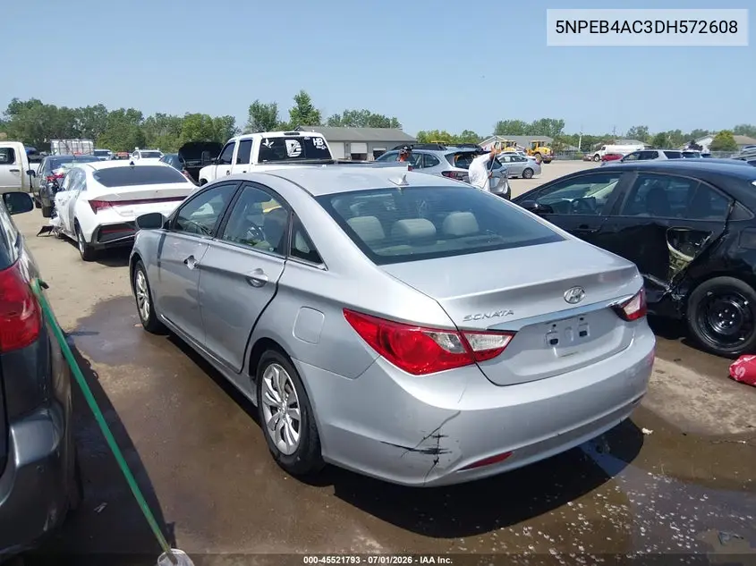 2013 Hyundai Sonata Gls VIN: 5NPEB4AC3DH572608 Lot: 45521793