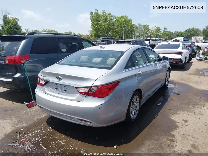 2013 Hyundai Sonata Gls VIN: 5NPEB4AC3DH572608 Lot: 45521793