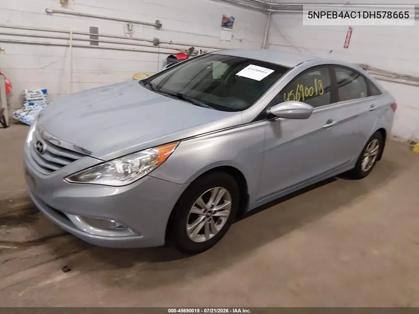 2013 Hyundai Sonata Gls VIN: 5NPEB4AC1DH578665 Lot: 45690018